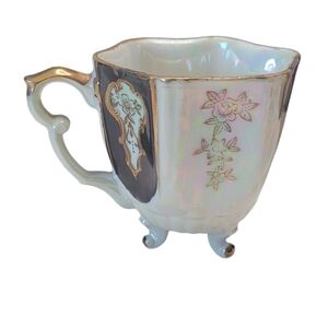 Vtg Wales China Demitasse Cup Iridescent